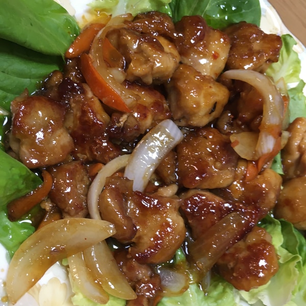 鶏肉とキャベツの甘辛炒め