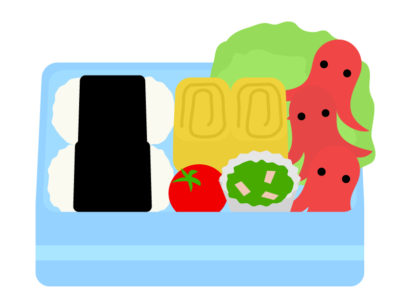 幕の内弁当のイラストイラスト無料・かわいいテンプレート
