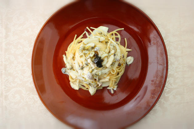 「海苔バターパスタ」レシピ