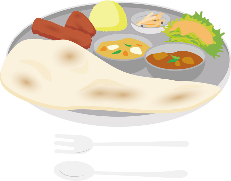 フリーイラストインドカレーとナンパブリックドメインQ：著作権フリー画像素材集
