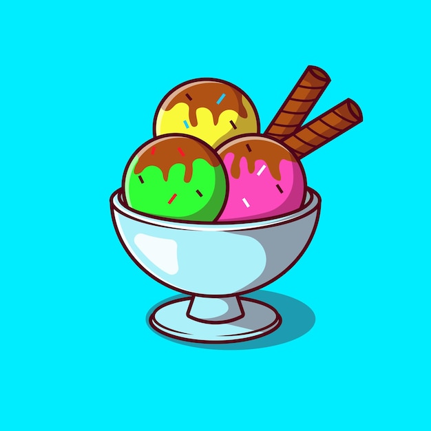 溶けてるアイスのイラストかわいいフリーアイコン・イラストの無料素材サイトフリーペンシル