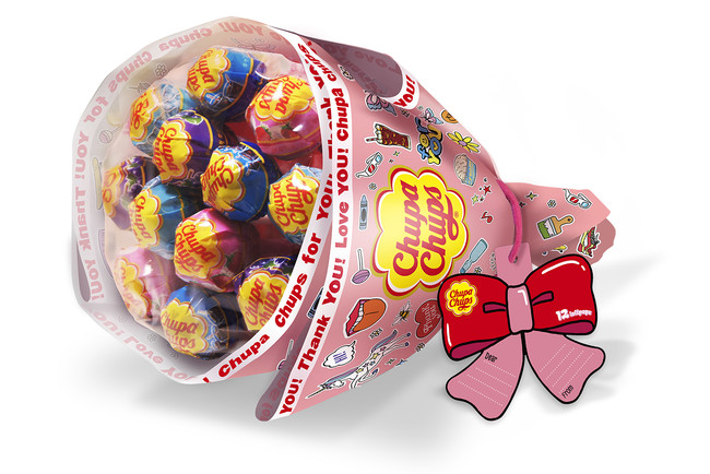 チュッパチャプス For YOU!カラフルなチュッパチャプスをブーケにした手軽に送れるプレゼント『チュッパチャプス フラワーブーケ』がデザインリニューアル！クラシエ株式会社 フーズカンパニー のプレスリリース