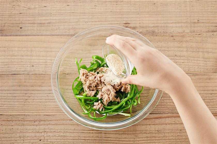 危険！塩昆布で無限に食べちゃう『塩昆布ツナピーマン』