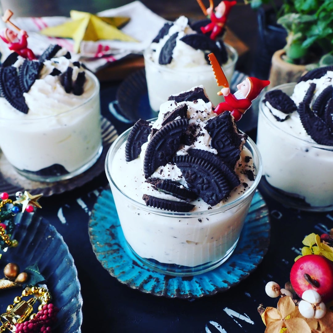 カップdeオレオ☆レアチーズケーキ by mamizou☆クックパッド簡単おいしいみんなのレシピが392万品