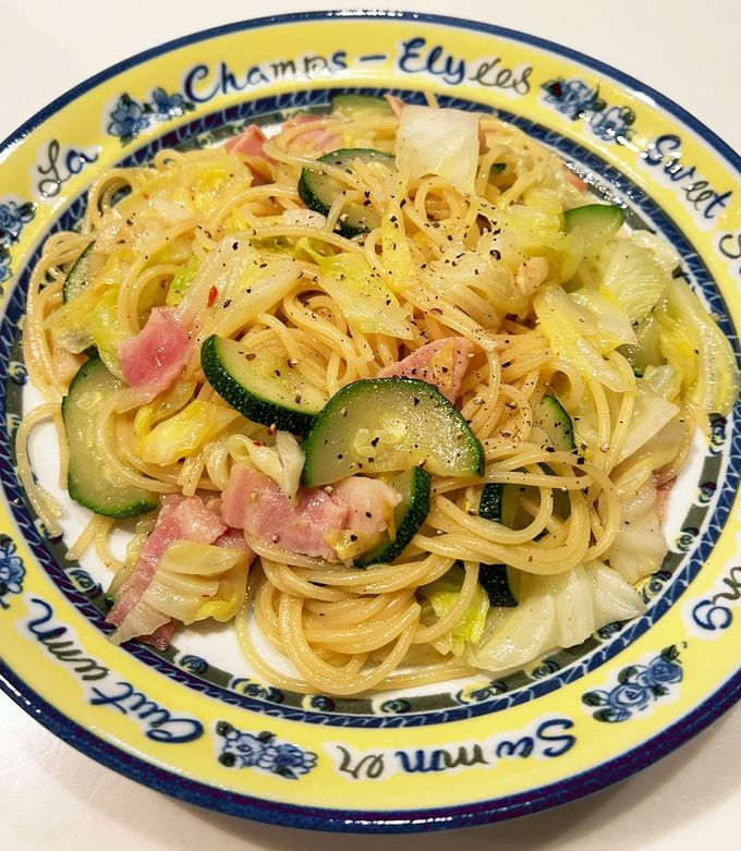 ズッキーニのペペロンチーニ