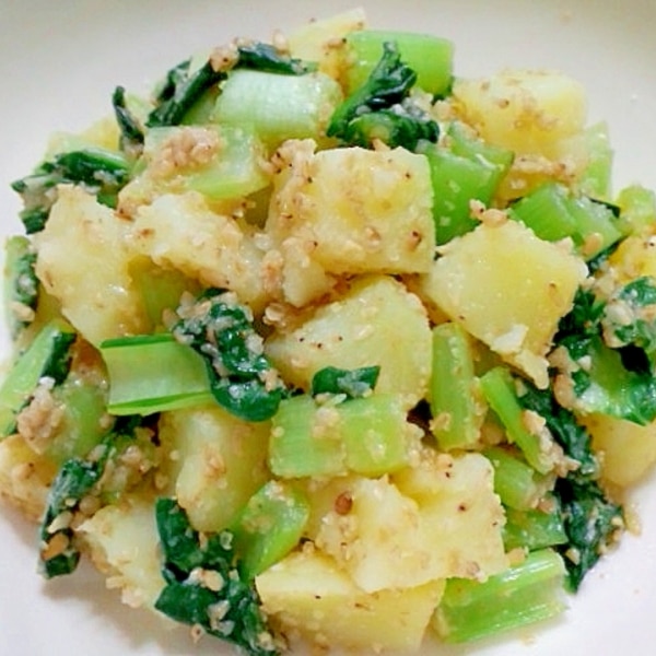 レンジで簡単！ ターサイとツナのごま和え