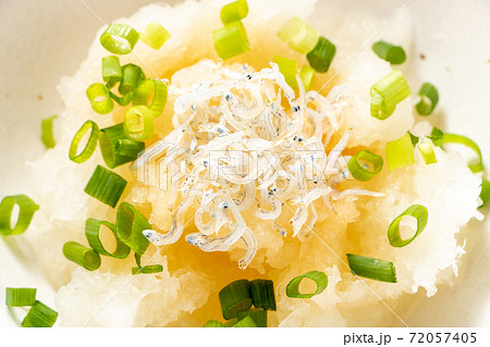 ポン酢で**ちりめんじゃこおろし