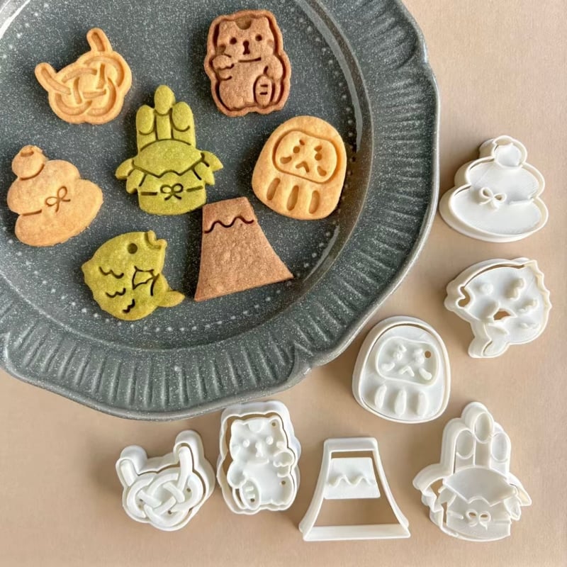 おせちセット 型11点＋エビスタンプ クッキー型・クッキーカッター クッキー型 Cookie cutter land 通販6458394Creema クリーマ