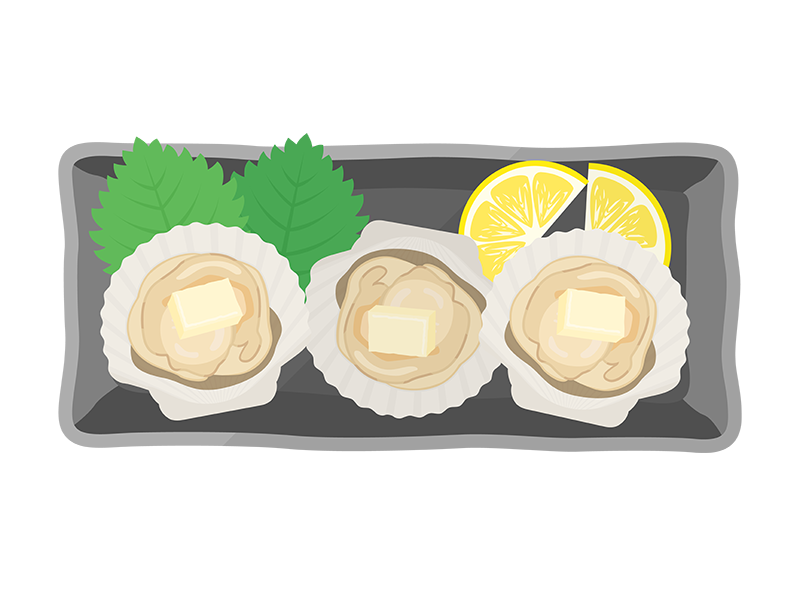 ホタテ寿司 - フリーなイラスト素材集 フリイラくん