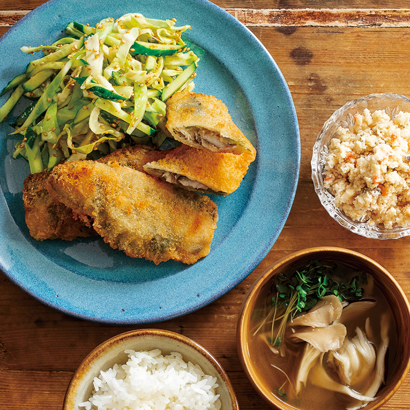 2025年5月14日 水曜日梅シソ豚肉 レンジじゃがバター きゅうり辛子和えkhb東日本放送