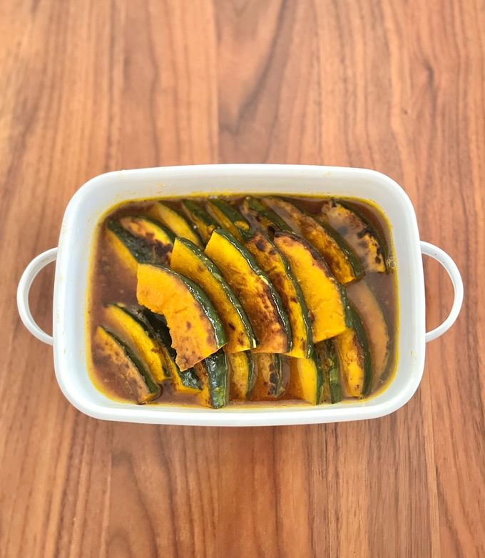 常備菜 時短！かぼちゃと豆のカレーツナトマ煮